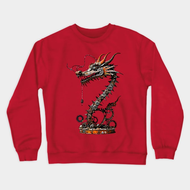 Industrial Dragon Machine Crewneck Sweatshirt by Giant Monster